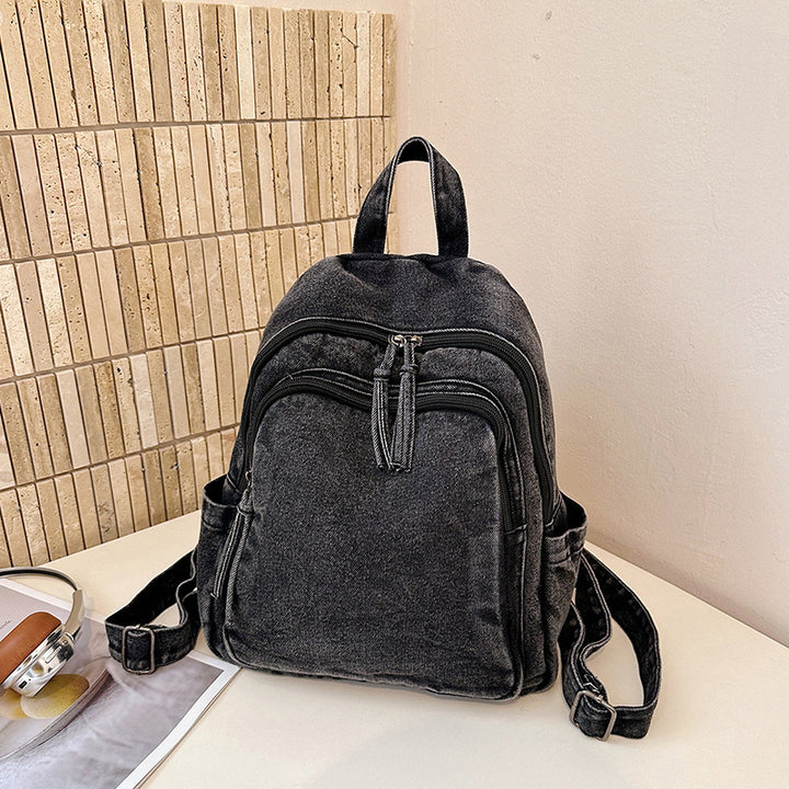 Durable Denim Backpack Bowlift