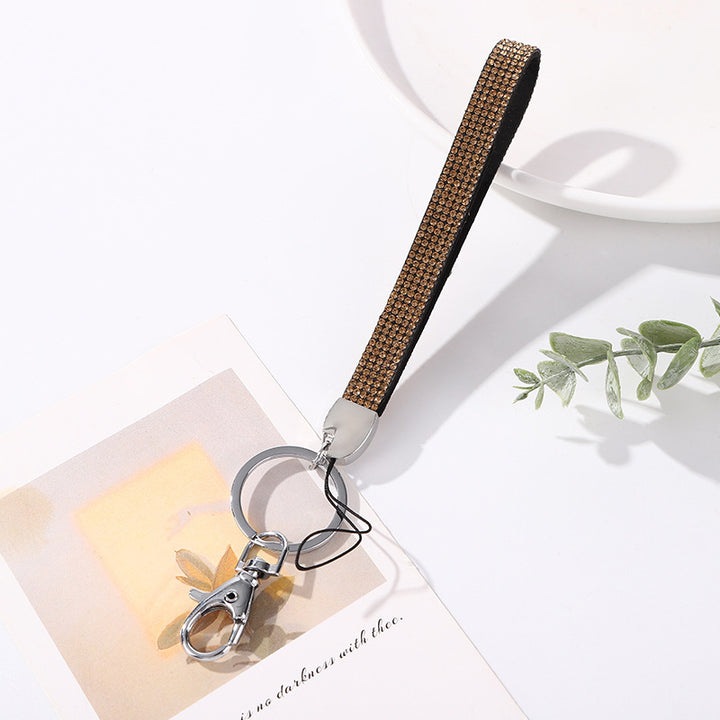Rhinestone Accent Keychain Holder Bowlift