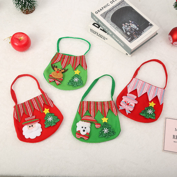 Festive Holiday-Themed Felt Tote Bag Bowlift