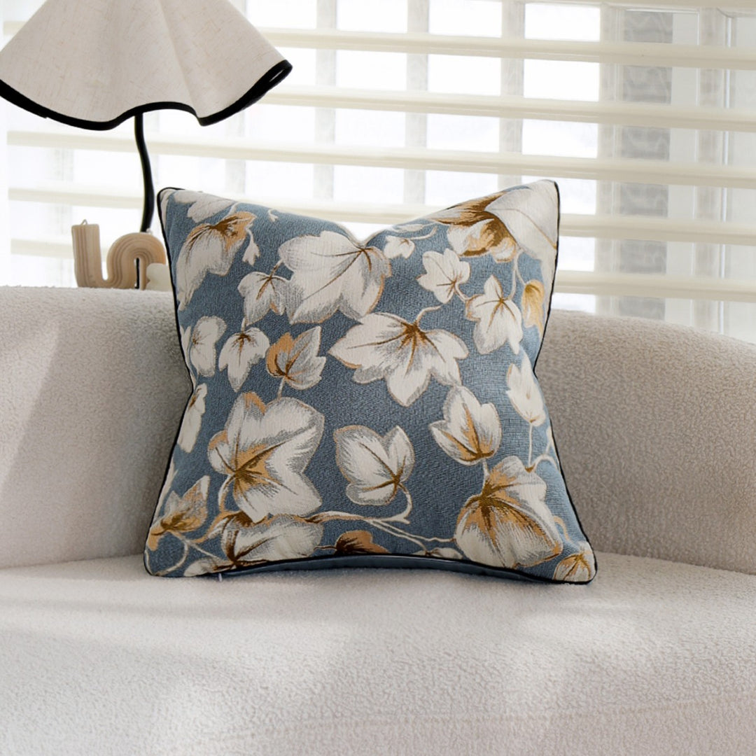 Decorative pillow with floral design