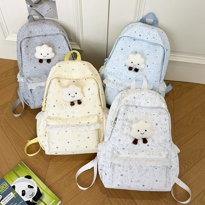 Fun and Playful Cloud Character Backpack Bowlift