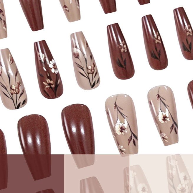 Floral Design Acrylic Nail Enhancements Bowlift