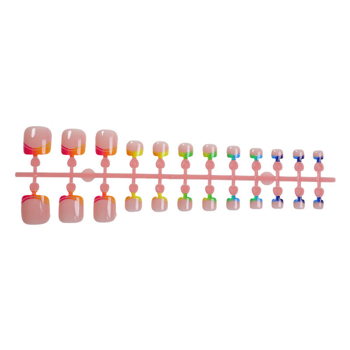 Acrylic nail set with colorful designs and high-quality workmanship Bowlift