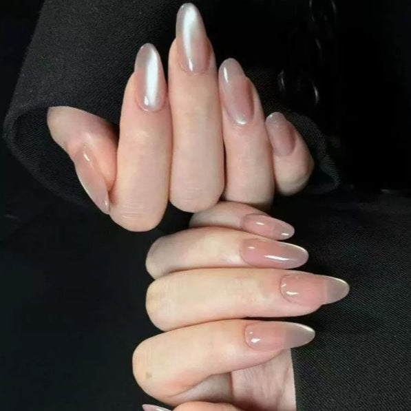 Premium Glossy Almond Shape Nail Extensions Bowlift