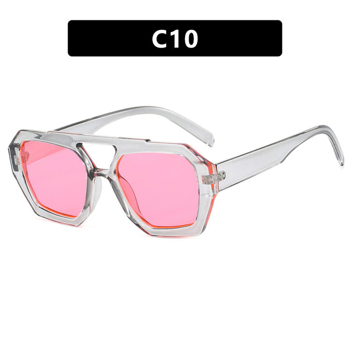 Women's geometric sunglasses made of durable plastic with polarized lenses Bowlift