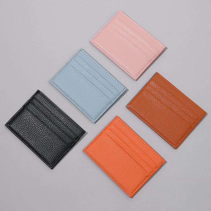 Textured Leather Card Holder
