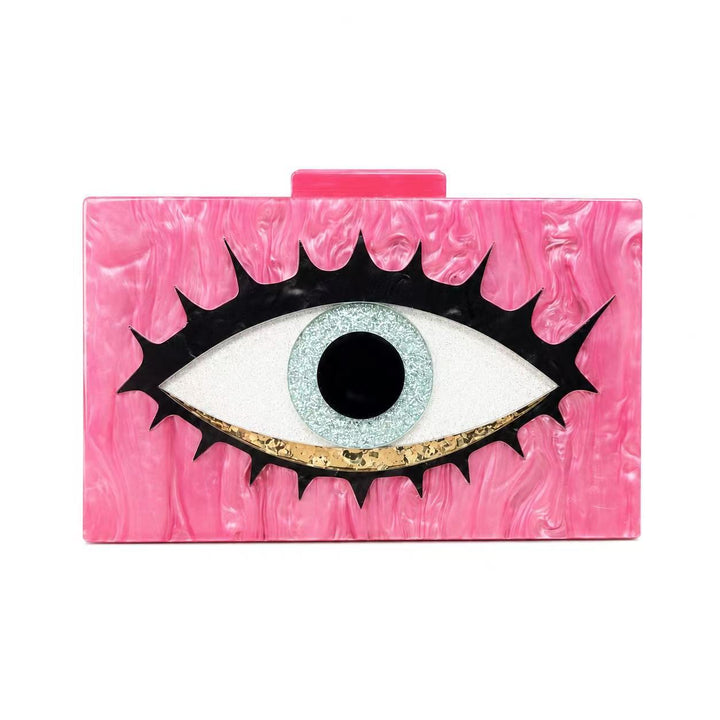 Artistic Eye-Design Acrylic Clutch