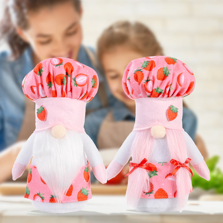 Strawberry Chef Gnome Figurine Bowlift