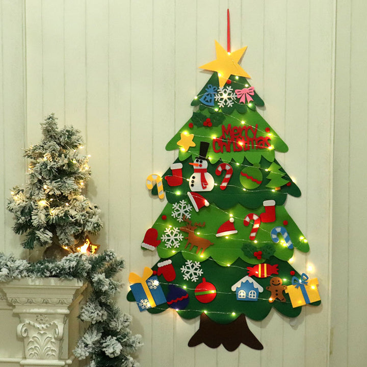 Decorative Felt Christmas Tree Wall Hanging Bowlift
