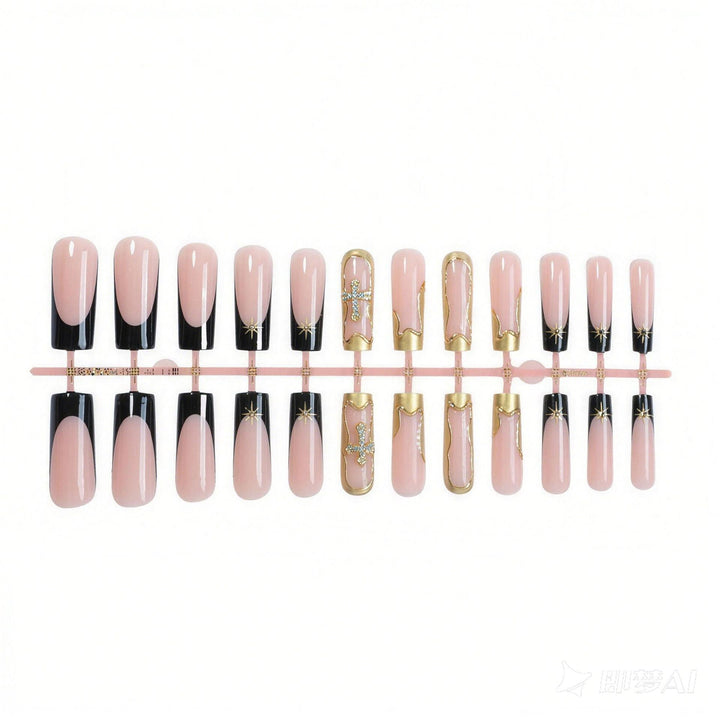 Designer artificial nail set with glamorous decorations Bowlift