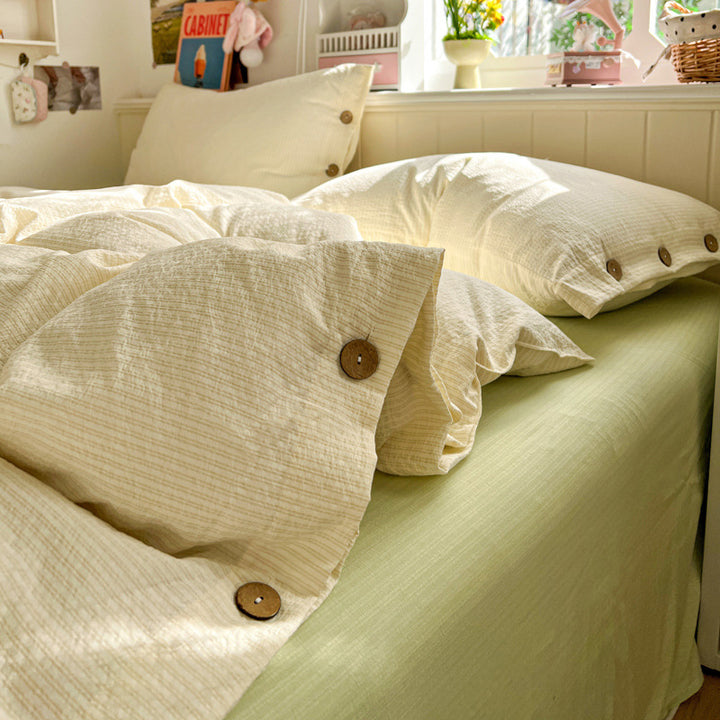 Textured Cotton Duvet Cover Set