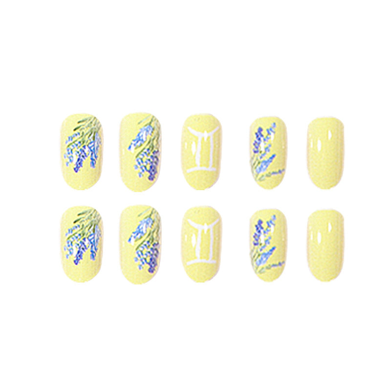 Artistic Lavender-Inspired Press-On Nails Bowlift