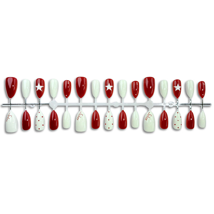 Artistic Holiday-Themed Press-On Nail Set