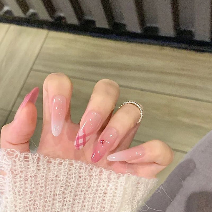 Elegant Glossy Press-On Nail Set  1791774068