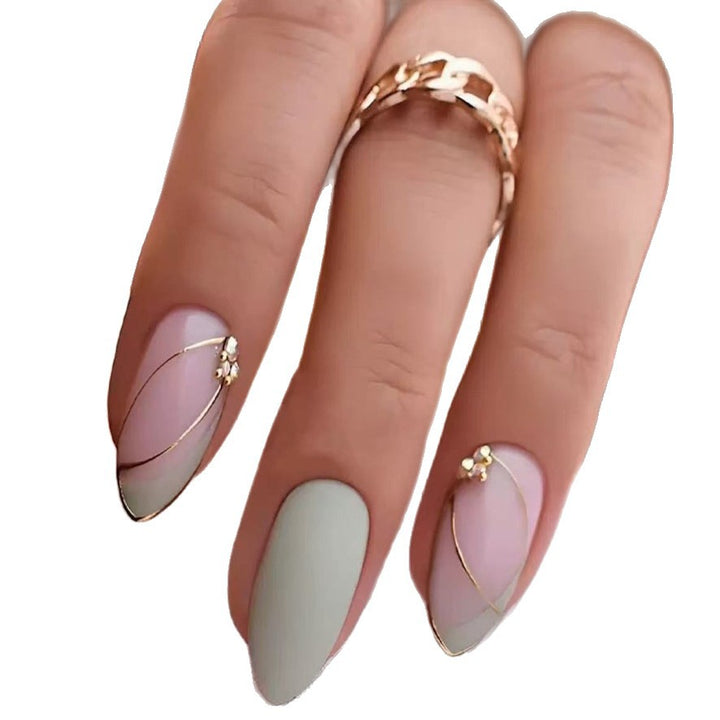 Glamorous Almond-Shaped Nail Enhancements Bowlift
