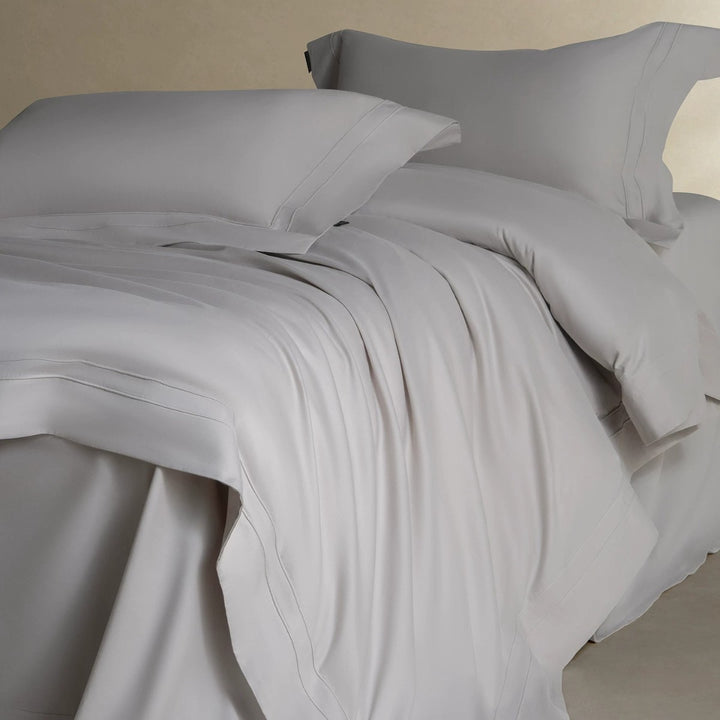 Brushed Microfiber Sateen Duvet Cover Set with Double-Stitch Hem