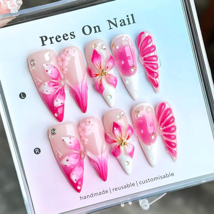 Floral Art Press-On Nails