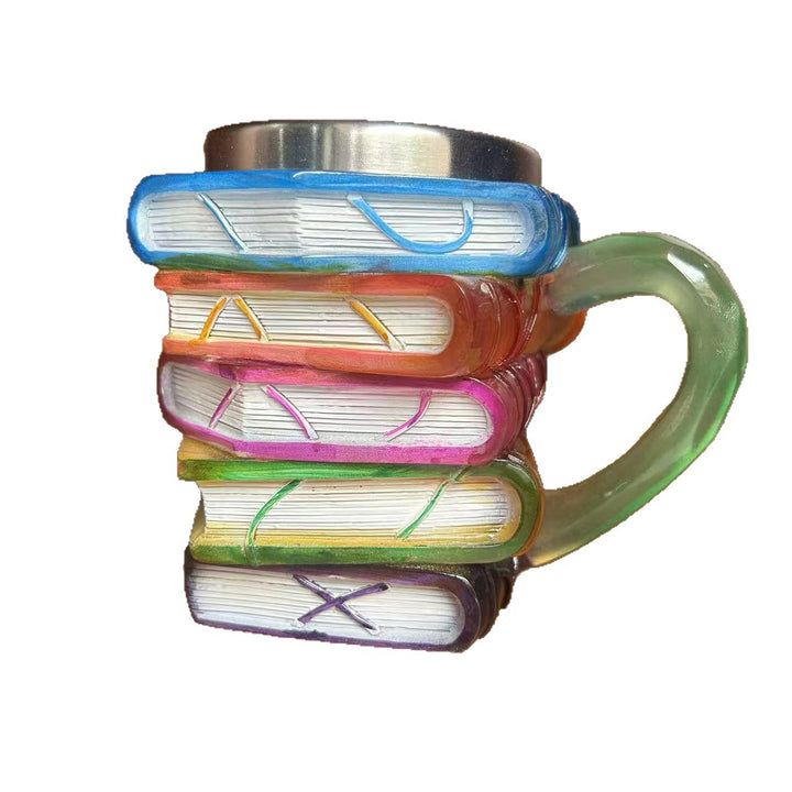 Creative Book Stack Mug Bowlift