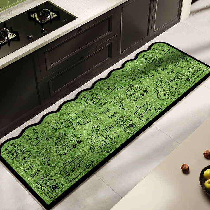 Fun-Themed Kitchen Runner Mat Bowlift