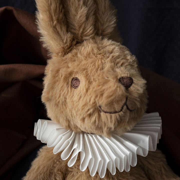 Plush Bunny Toy with Luxurious Ruffle Collar