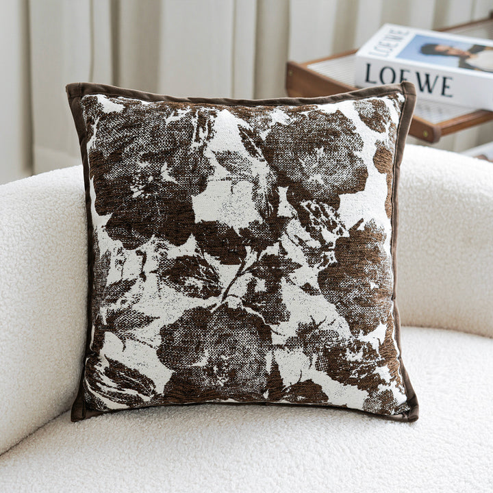 Luxurious cushion with artificial leather cover