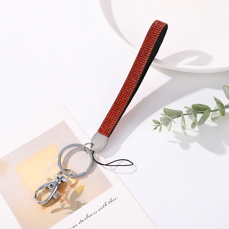 Rhinestone Accent Keychain Holder Bowlift