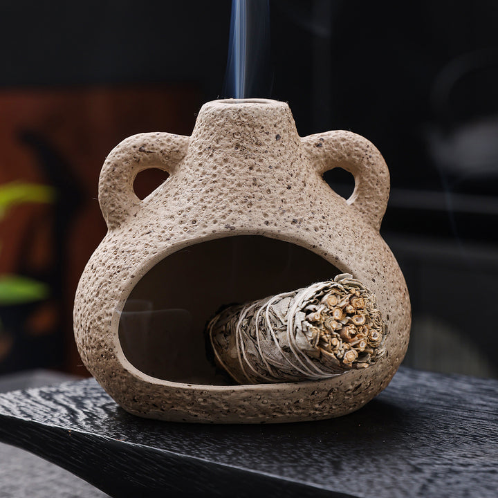 Artistic Clay Incense Holder