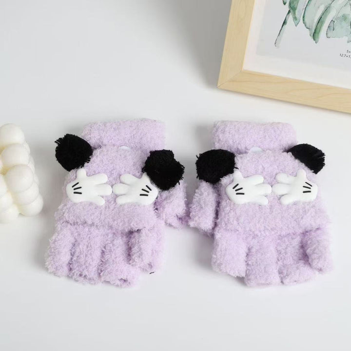 Cute Animal-Themed Fingerless Gloves Bowlift