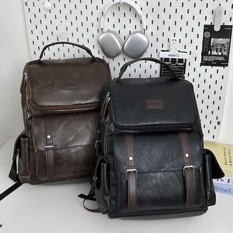Stylish Leather Backpack Bowlift 1791205546