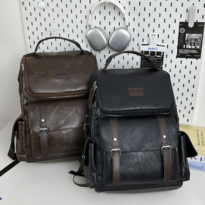 Stylish Leather Backpack Bowlift 1791205546