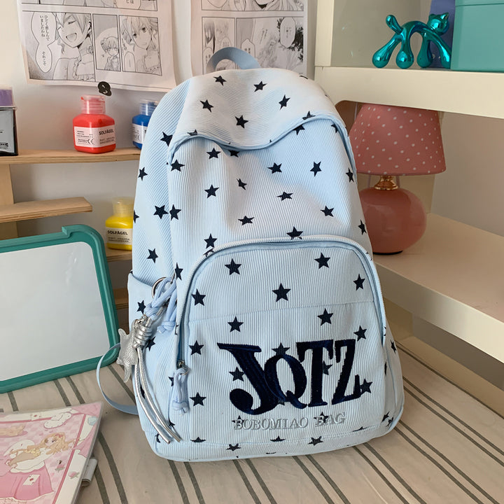 Stylish Star-Printed Backpack Bowlift
