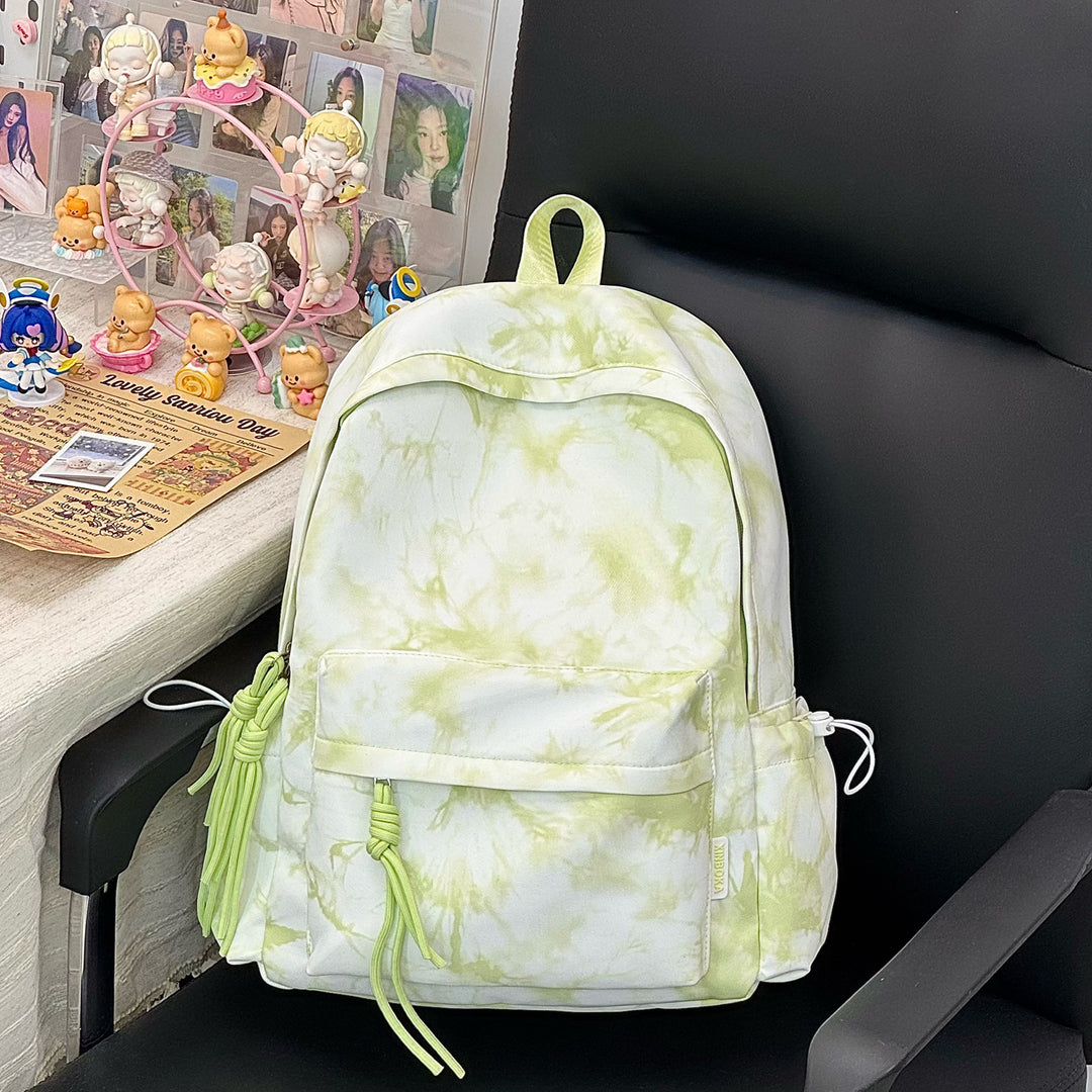 Trendy Tie-Dye Patterned Backpack Bowlift