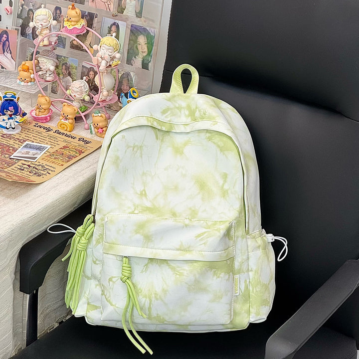 Trendy Tie-Dye Patterned Backpack Bowlift