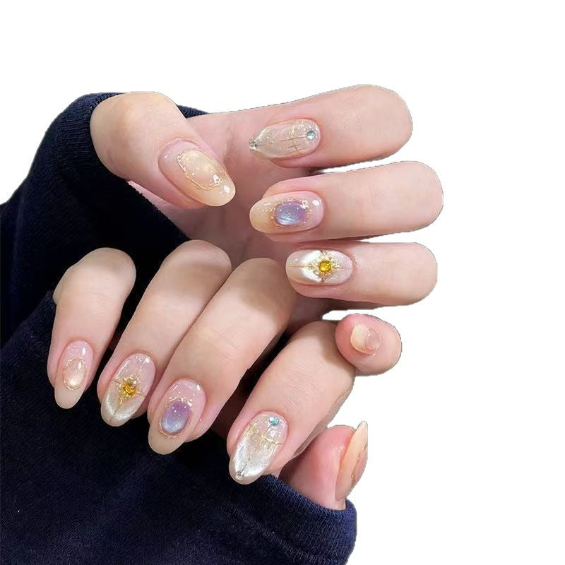 Decorative Floral Press-On Nail Art