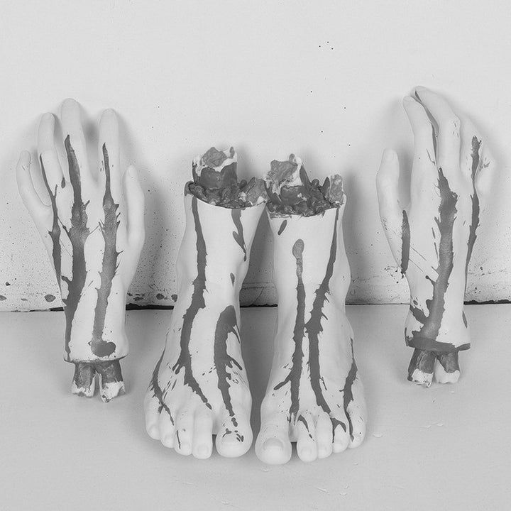 Horror-Themed Realistic Severed Foot Prop Bowlift