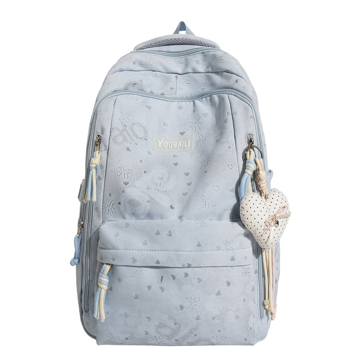 Stylish Floral-Embossed Backpack Bowlift