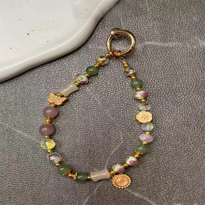Decorative Beaded Charm Keychain Bowlift 1790135355
