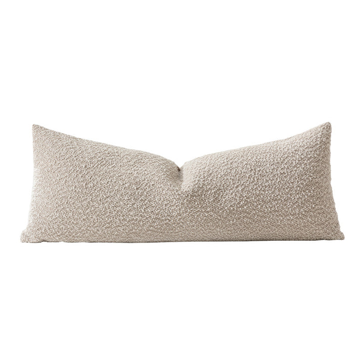 Long lumbar decorative cushion with bouclé cover and soft filling Bowlift