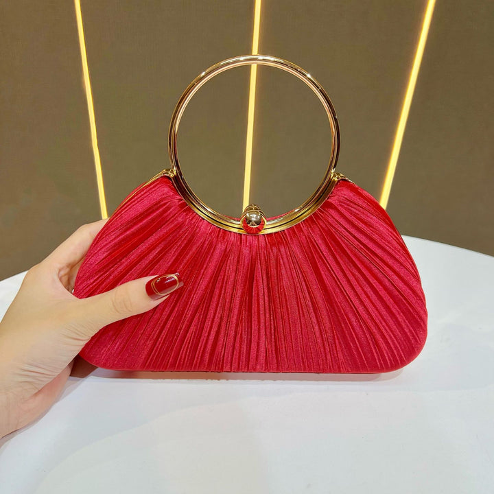 Luxurious Pleated Evening Clutch
