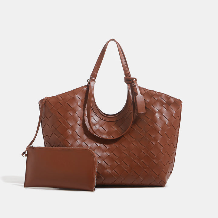 Woven Leather Tote Bag