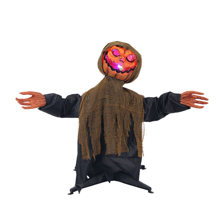 Animated Pumpkin Scarecrow Decoration Bowlift