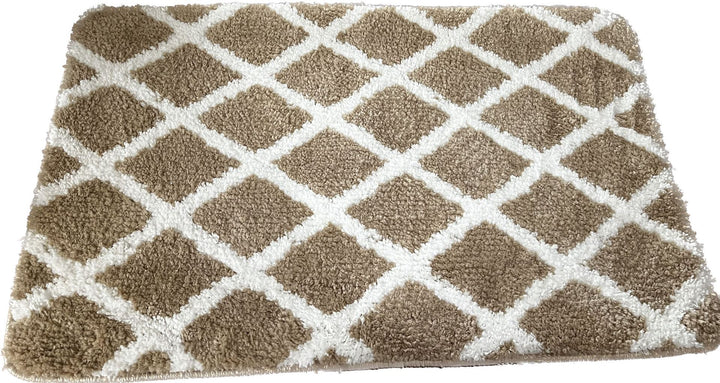 Luxurious Diamond Pattern Bathroom Mat
