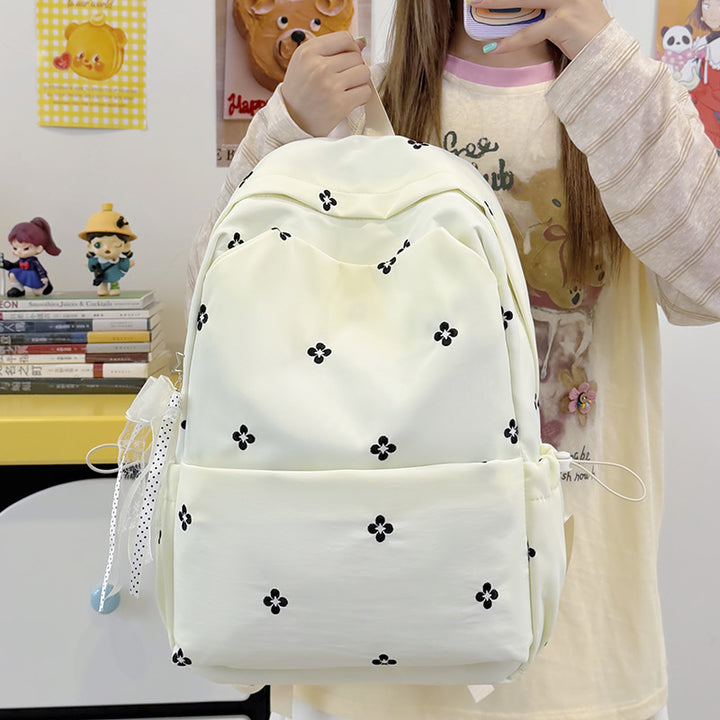 Floral Embroidered Casual Backpack Bowlift
