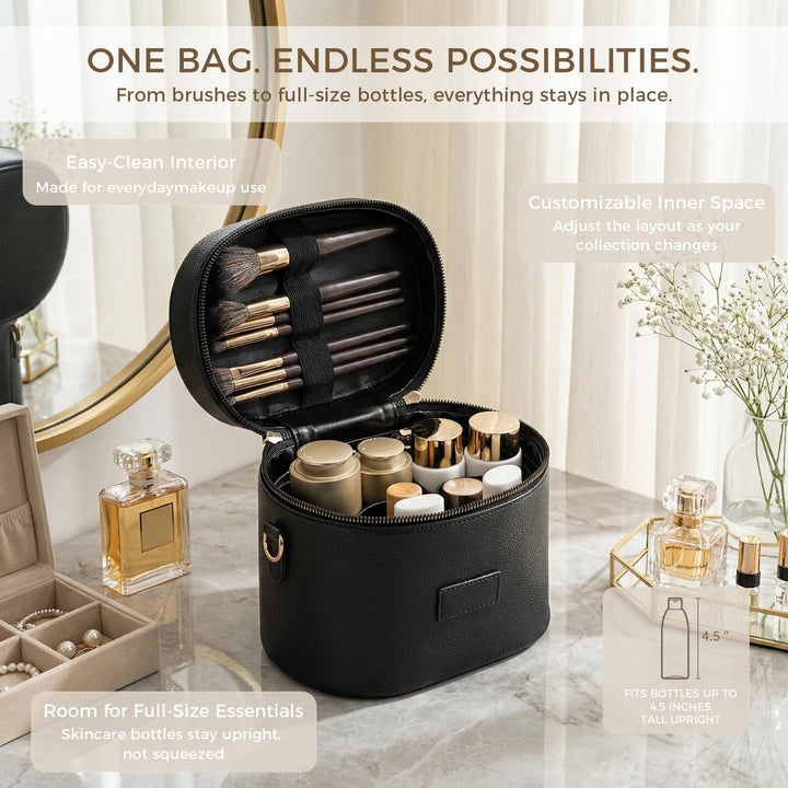 Cosmetic storage bag with removable compartments Bowlift