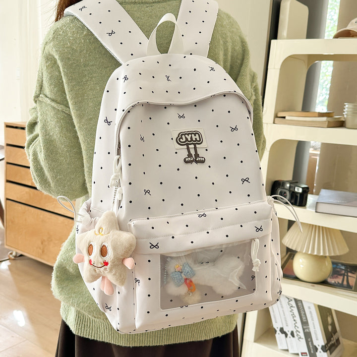 Cute Polka Dot Backpack Bowlift