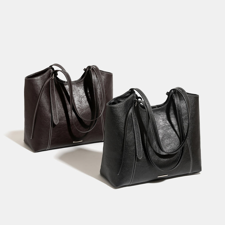 Luxurious Leather Tote Bag with Unique Design