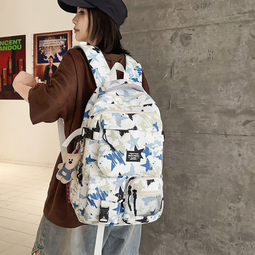Versatile Star Patterned Backpack Bowlift