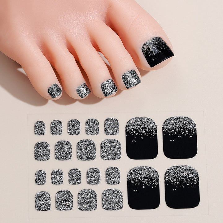 Sparkling Glittery Toenail Wraps