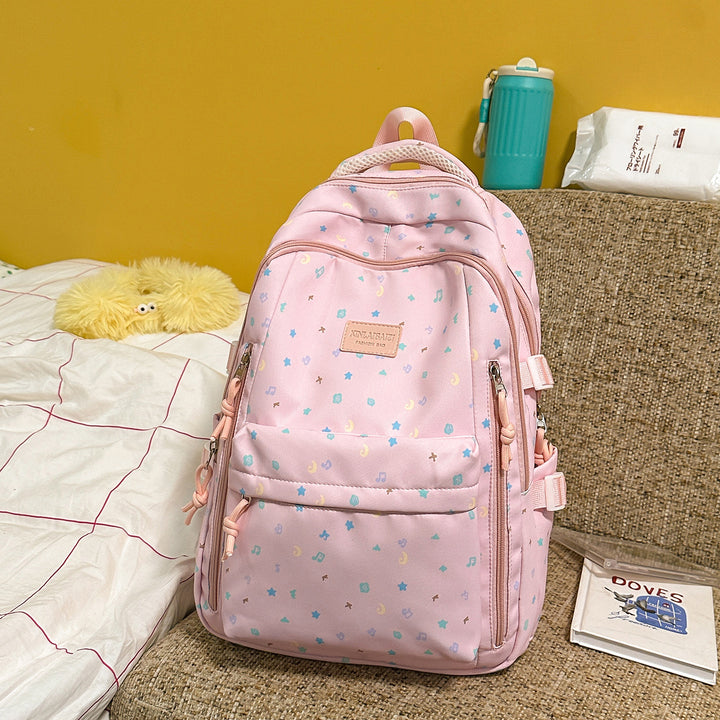 Stylish Multi-Pocket Backpack with Decorative Accents Bowlift