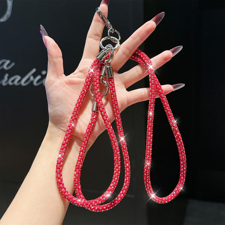 Sparkling Rhinestone Phone Strap Bowlift